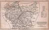 Leicestershire antique copperplate county map by Benjamin Pitts Capper 1825