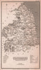Northumberland antique copperplate county map by Benjamin Pitts Capper 1825