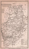 Nottinghamshire antique copperplate county map by Benjamin Pitts Capper 1825