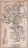 Oxfordshire antique copperplate county map by Benjamin Pitts Capper 1825