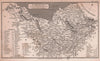 Somerset antique copperplate county map by Benjamin Pitts Capper 1825 old