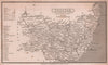 Suffolk antique copperplate county map by Benjamin Pitts Capper 1825 old