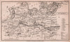 Surrey antique copperplate county map by Benjamin Pitts Capper 1825 old