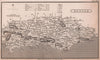 Sussex antique copperplate county map by Benjamin Pitts Capper 1825 old