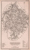 Warwickshire antique copperplate county map by Benjamin Pitts Capper 1825