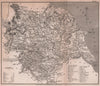 Yorkshire antique copperplate county map by Benjamin Pitts Capper 1825 old