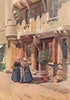 Old houses in Chinon by Alexander Murray. Indre-et-Loire 1904 print