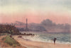 Genoa, lighthouse by Alexander Murray. Italy 1904 old antique print picture