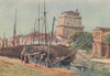 Viareggio, the port by Alexander Murray. Italy 1904 old antique print picture
