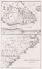 Siege of Charleston 1780. Revolutionary War. North South Carolina 1781 1863 map