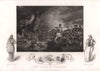 The Great Siege of Gibraltar 1779-1783. TALLIS c1855 old antique print picture