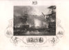 The bombardment of Algiers 1816. Algeria. TALLIS c1855 old antique print