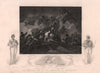 Corvette La Chevrette, Camaret Bay 1801. Finistère. TALLIS c1855 old print