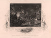 The defeat of the Spanish Armada 1588. Spain. TALLIS c1855 old antique print