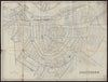AMSTERDAM antique town plan city map. Netherlands. BRADSHAW 1892 old