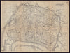 ANTWERP ANVERS ANTWERPEN antique town plan city map. Belgium. BRADSHAW 1892