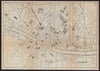FLORENCE FIRENZE antique town plan city map. Italy. BRADSHAW 1892 old