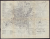 ROME ROMA antique town plan city map. Italy. BRADSHAW 1892 old