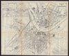 DRESDEN antique town plan city map. Germany. BRADSHAW 1893 old