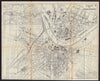 DRESDEN antique town plan city map. Germany. BRADSHAW 1893 old
