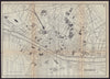 FLORENCE FIRENZE antique town plan city map. Italy. BRADSHAW 1893 old