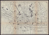FLORENCE FIRENZE antique town plan city map. Italy. BRADSHAW 1893 old