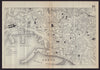 GENOA GENOVA GÊNES antique town plan city map. Italy. BRADSHAW 1893 old