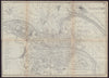 LYONS LYON antique town plan city map. France. BRADSHAW 1893 old
