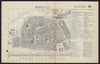 MAYENCE MAINZ antique town plan city map. Germany. BRADSHAW 1893 old