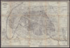 PARIS antique town plan city map. Paris. BRADSHAW 1893 old chart