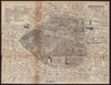 BRUSSELS BRUSSEL BRUXELLES antique town plan city map. Belgium. BRADSHAW c1898