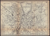 GENEVA GENÈVE GENF antique town plan city map. Switzerland. BRADSHAW c1898