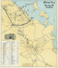 Famagusta & Varosha pictorial map vintage city plan Gazimagusa Cyprus SABRY 1948