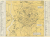 Pictorial map of Nicosia & environs. Vintage town city plan. Cyprus. SABRY 1954