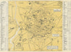 Pictorial map of Nicosia & environs. Vintage town city plan. Cyprus. SABRY 1954