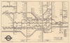 LONDON UNDERGROUND Tube map. Central Line extension U/C. HARRY BECK 1948