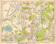 NE LONDON. Higham Hill Chingford Hatch Higham's Park Chapel End 1948 old map