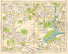 NW LONDON. Kingsbury Green Wembey Park The Hyde Hendon Preston Road 1948 map