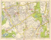 NE LONDON. Walthamstow Leytonstone Leyton Lea Bridge Snaresbrook 1948 old map