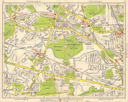 NW LONDON. Northolt Perivale Greenford Sudbury Heights Wood End 1948 old map