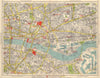 LONDON CITY/EAST END. Southwark Shoreditch Whitechapel Bermondsey 1948 old map