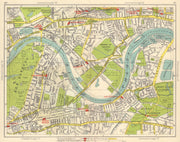 SW LONDON. Chiswick Gunnerbsury Kew Mortlake Barnes North Sheen 1948 old map