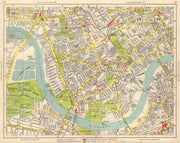 SW LONDON Fulham Walham Green Hammersmith South Kensington Earls Court 1948 map