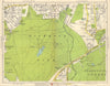 RICHMOND PARK. East Sheen Roehampton Kingston Vale Wimbledon Common 1948 map