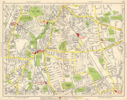 SE LONDON. Catford Bellingham Hither Green Lewisham Lee Ladywell 1948 old map