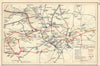 LONDON UNDERGROUND RAILWAYS. Vintage tube map 1948 old vintage plan chart