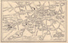 LONDON Museums Art Galleries Public Buildings Monuments 1948 old vintage map