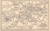 LONDON Museums Art Galleries Public Buildings Monuments 1948 old vintage map