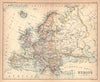 Europe political. Austria-Hungary. Turkey in Europe. BARTHOLOMEW 1888 old map