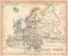 Europe political. Austria-Hungary. Turkey in Europe. BARTHOLOMEW 1888 old map
